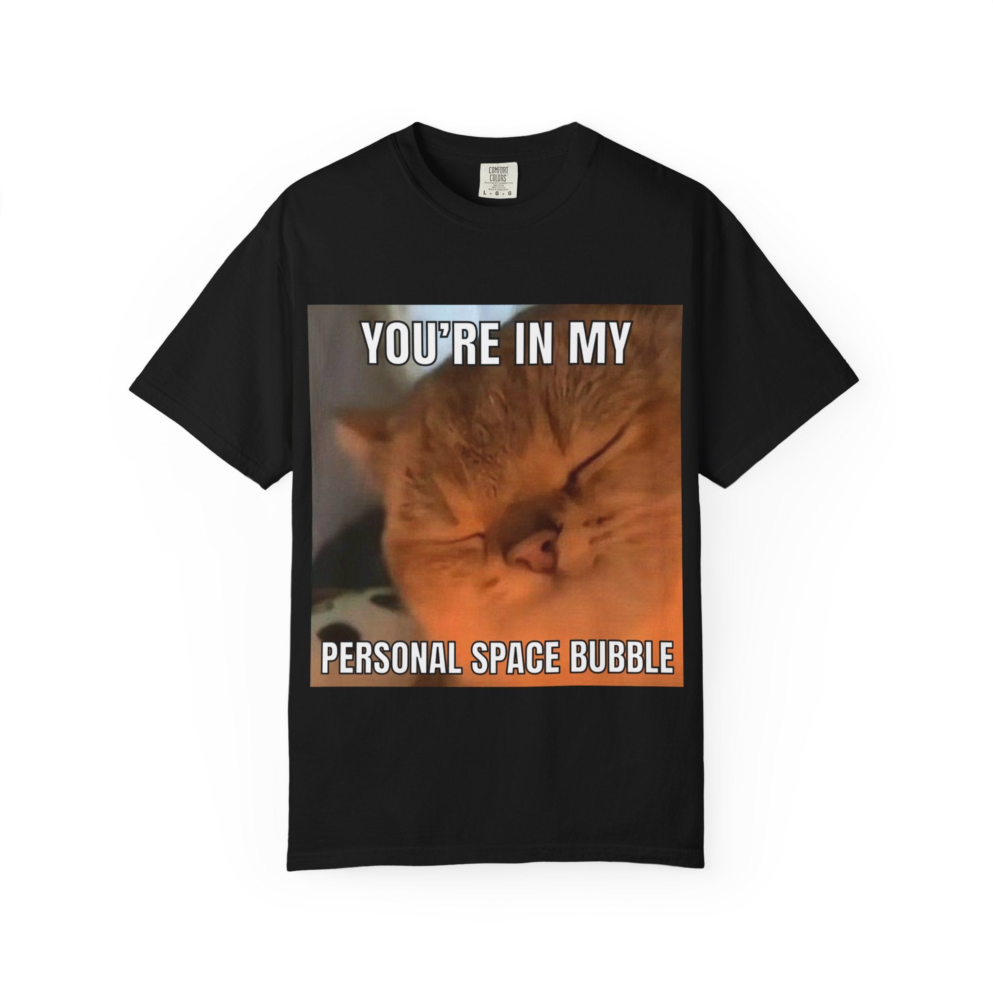 Personal Space Bubble T-Shirt — Funny Cat Graphic Tee