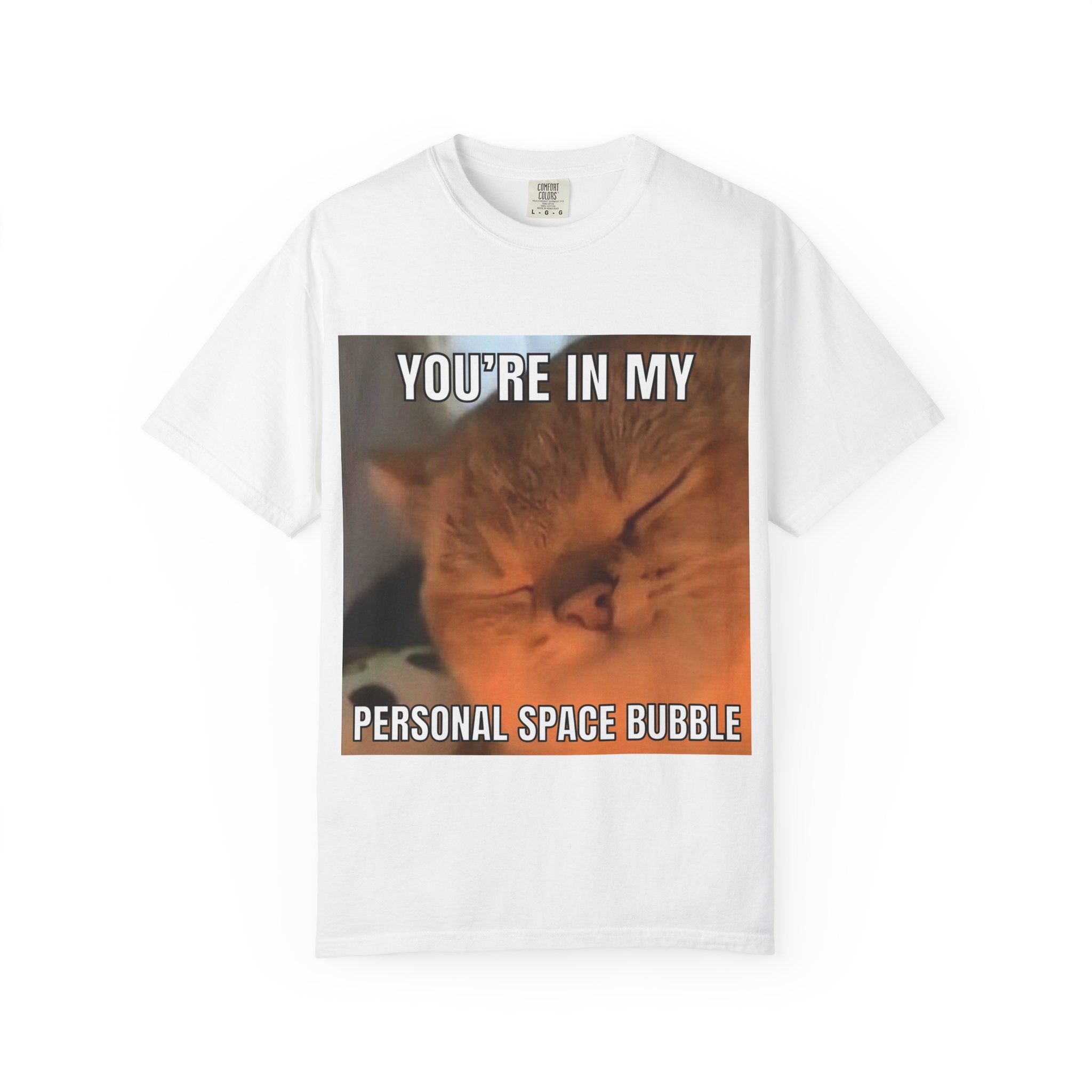 Personal Space Bubble T-Shirt — Funny Cat Graphic Tee